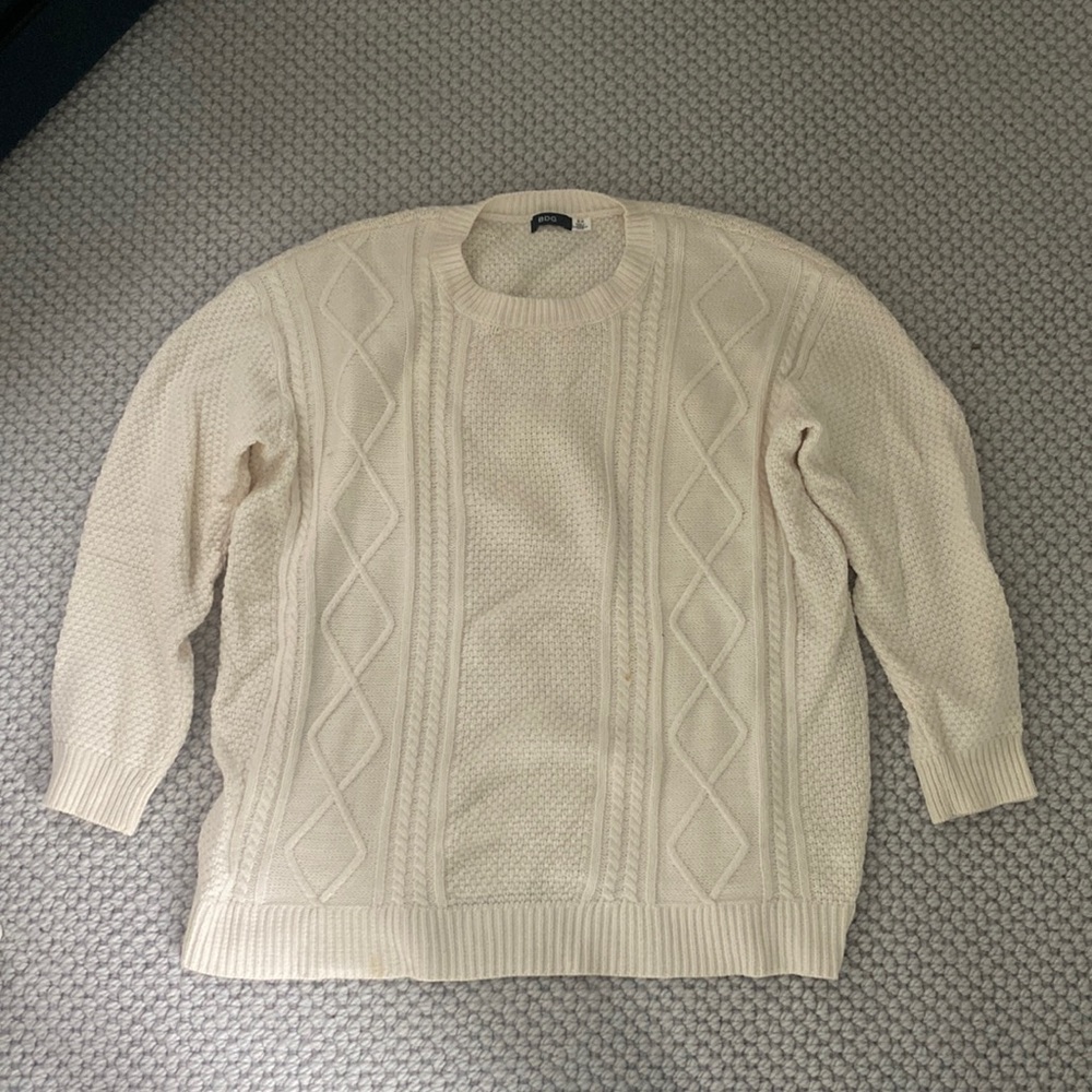 Oversized cable knit sweater